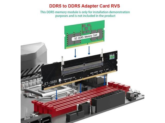 DDR5 To DDR5 Adapter Card For RVS Laptop SO DDR5 RAM To Desktop DDR5 Plug And Play Memory Tester Diagnostic Tool