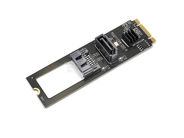 M2 SATA Adapter 2 Ports SATA 3.0 to M.2 NVME PCIe Key M or B SSD 6Gbps Adapter SATA3 Expansion Card With Cable For Desktop