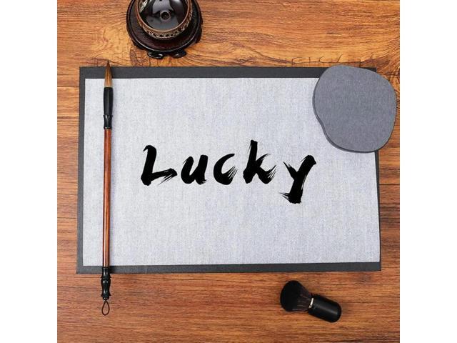 Reusable Water Drawing Writing Cloth, 6 Pcs 17 X 13 Inch Chinese Paper With Brush For Students Magic Canvas Painting
