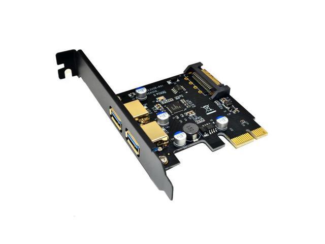 USB 3.0 PCI E PCI-E USB 3 Card Adapter 5Gbps USB 3 PCIE 2 Ports PCI Express Expansion Card SATA Power Connector for PC