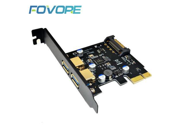 USB 3.0 PCI E PCI-E USB 3 Card Adapter 5Gbps USB 3 PCIE 2 Ports PCI Express Expansion Card SATA Power Connector for PC