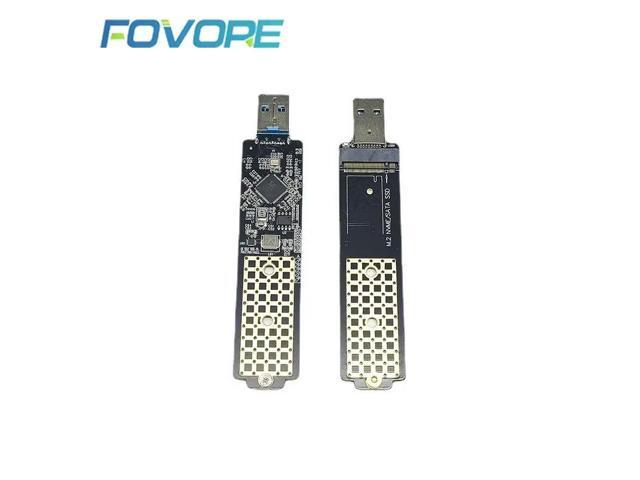 M2 NVME/SATA SSD Adapter USB 3.1 Riser Dual Protocol M/B+M Key RTL9210B Chip 2242 2260 2280 M.2 PCIE NVME/NGFF SATA SSD