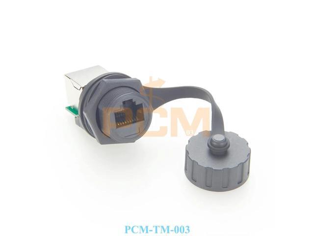 RJ50 10P10C female to socket jack adapter connector panel mount waterproof Coupler with full-thread locking for POS