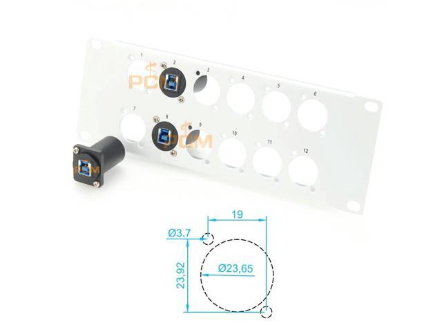 D Type USB 3.0 Cable Type B Jack Socket Plug Module Panel Mount Holder Adapter Female to Female Connector Coupler 5Gbps