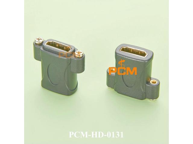 2Pcs HDMI Female to Female Panel Mount Extension Coupler 4K@60Hz HD video and audio connector HDMI screw adapter