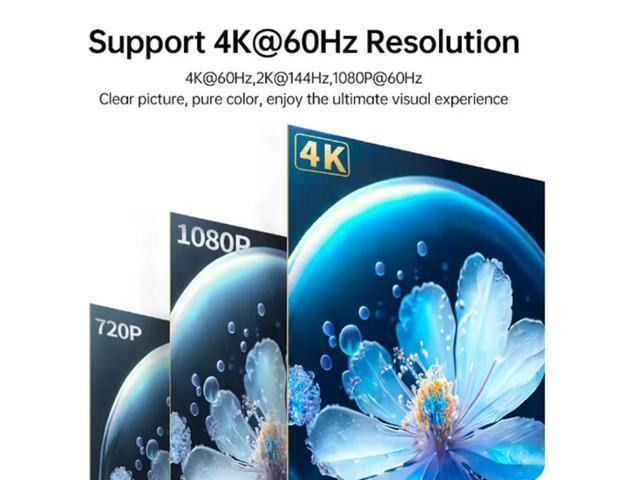 4K@60Hz 6FT, HDMI 2.0 Input to USB Type C Output Display Converter, USB Powered, Compatible with Xreal Air, Nreal Air, Steam