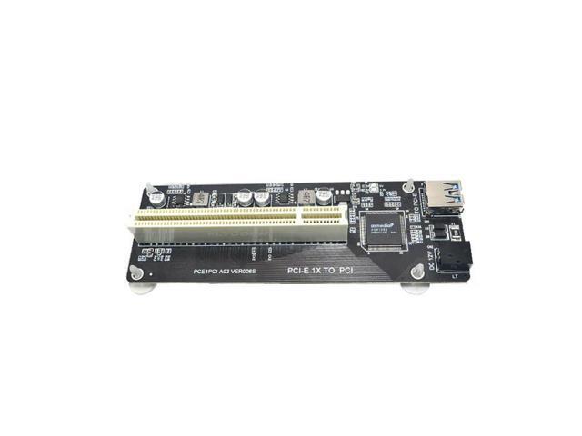 PCIE PCI-E PCI Express X1 to PCI Riser Card Bus Card High Efficiency Adapter Converter USB 3.0 Cable for Desktop PC ASM1083 Chip