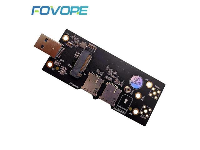 USB 3.0 to M.2 Key B Adapter Riser Board with Dual NANO SIM Slot for 5G 4G LTE WLAN Module 3042 3052 NGFF