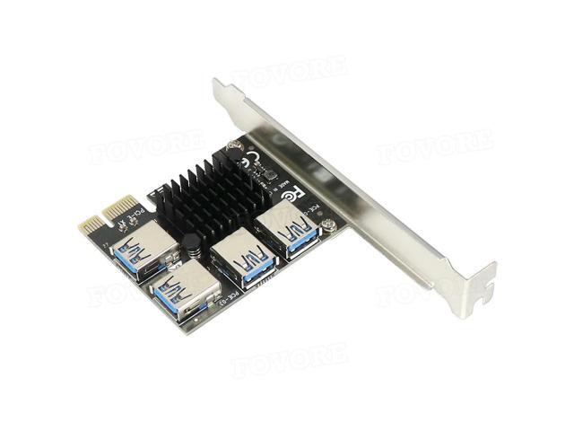 PCI Express Multiplier PCIE 1 to 4 ports USB3.0 Riser Card PCI Express X1 to X16 Adapter Riser For Graphic Card ETH Miner Mining