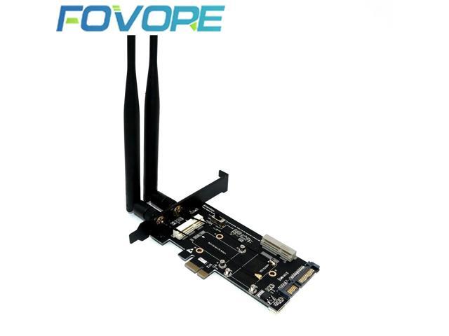 PCI-E Adapter Mini PCI-E to PCI-E Network Card mSATA SSD to SATA 2.5 Adapter with SIM Card Slot for 3G/4G/LTE Wi Fi Adapter