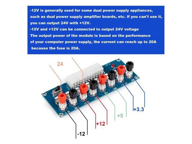 XH-M229 Desktop Computer Chassis Power Supply ATX Transfer Board Power Lead Module Power Output Terminal Module 24Pin