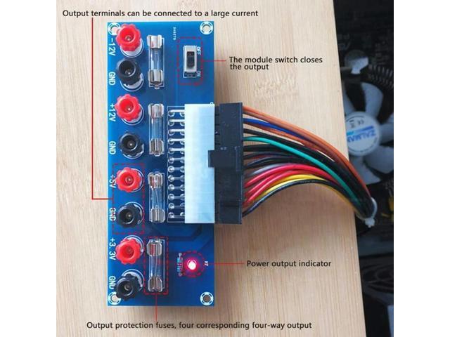 XH-M229 Desktop Computer Chassis Power Supply ATX Transfer Board Power Lead Module Power Output Terminal Module 24Pin
