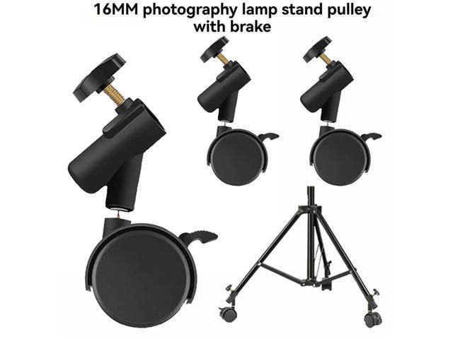 Flexible Swivel Casters Wheels 3Pcs 16Mm Mounting Holes- Smooth Rolling Ideal For Photography Light Stand& Tripod