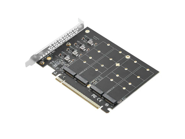 PCIE 4.0 NVME Adapter for 256G Full Speed Bifurcation Raid Expand Your Capacity