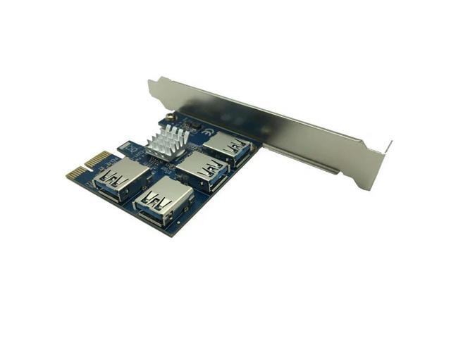 PCI-E to PCIE Adapter 1 Turn 4 PCI-Express Slot 1x to 16x USB 3.0 Mining Special Riser Card PCIe Converter for BTC Miner Mining