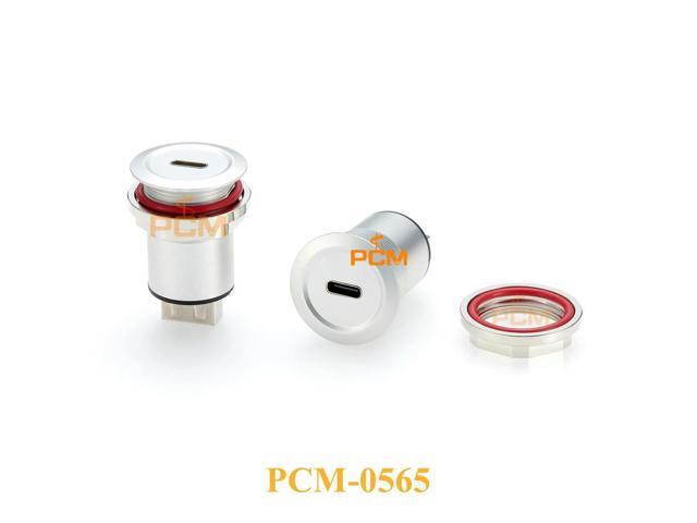 USB C to A Round Panel Mount Adapter USB Mounting Socket Converter for Data Transfer/ Charging USB2.0 Female to Type-C Socket