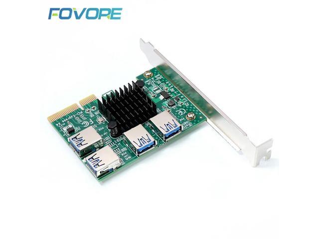 PCI express 1 to 4 PCI express Adapter PCI-e 1x to 16x Slot USB 3.0 Mining Special Riser Extender Card For BTC Miner Mining