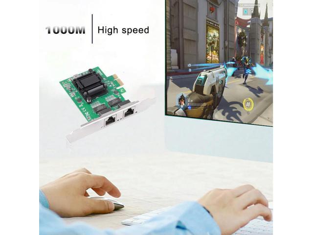 Dual Port 10M/100M/1000Mbps PCI-E To RJ45 Network Card 82571 Gigabit Ethernet PCI Express LAN Adapter Converter For PC