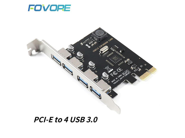 4 Port USB 3.0 PCI-E Expansion Card PCI Express PCIe USB 3.0 HUB Adapter 4-Port USB3.0 Controller USB 3 0 PCI e x1 converter