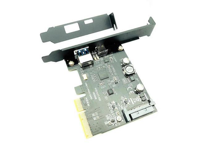 USB 3.1 Type C PCIe Expansion Card PCI-E to USB3.1 GEN 2 10Gbps USB Type-C + USB3.0 Type A Riser Card PCI Express x4 USB Adapter