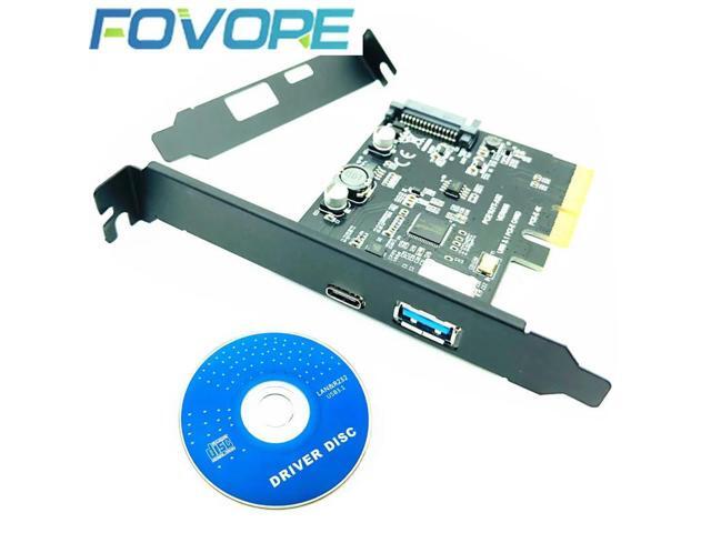 USB 3.1 Type C PCIe Expansion Card PCI-E to USB3.1 GEN 2 10Gbps USB Type-C + USB3.0 Type A Riser Card PCI Express x4 USB Adapter
