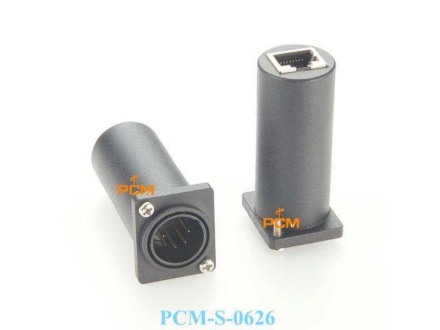 D Series XLR To RJ45 Panel Mount Converter 5 pin XLR Connector for Neutrik Panel Mount XLR 5 pin to RJ45 DMX Adapter DMX-CON