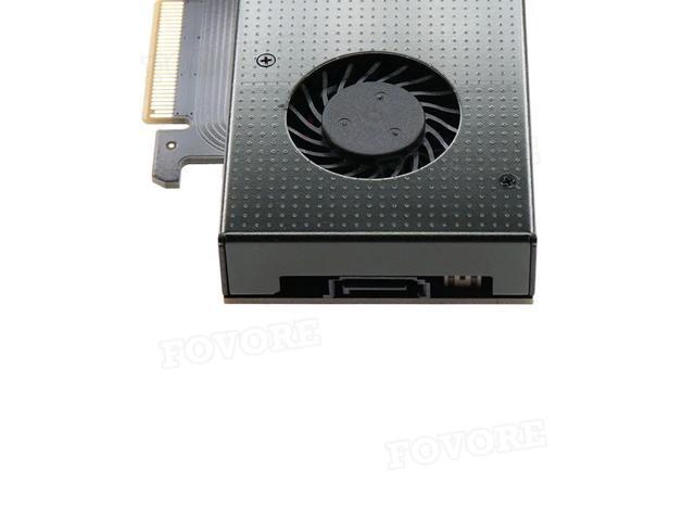 PCI-e M.2 adapter b & m key PCI-e to M.2 adapter NVMe SSD M2 PCIe PCI express converter Card for 2280 2260 2242 2230 with fan case