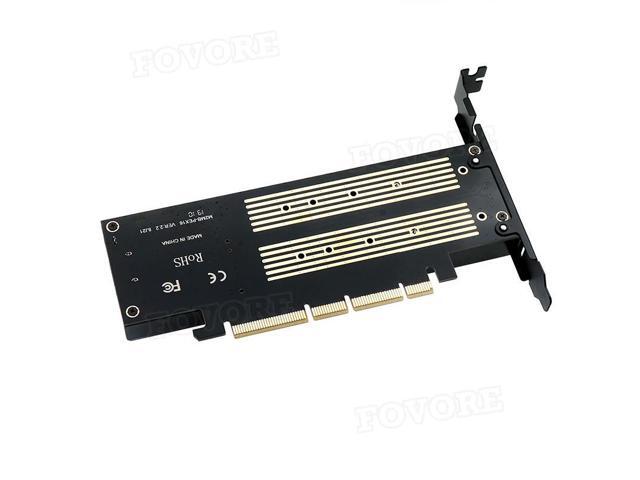 PCI-e M.2 adapter b & m key PCI-e to M.2 adapter NVMe SSD M2 PCIe PCI express converter Card for 2280 2260 2242 2230 with fan case