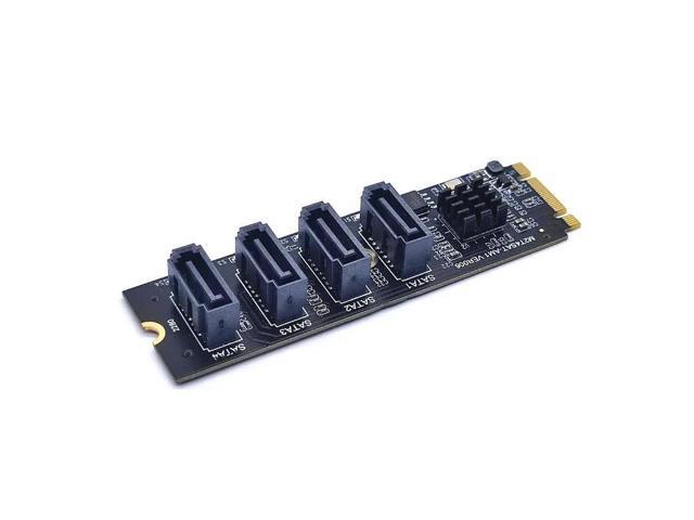 NVME To SATA M.2 NGFF PCIE M Key 4 Port SATA3 Controller Expand Your Capacity with NVME To SATA Adapter Card