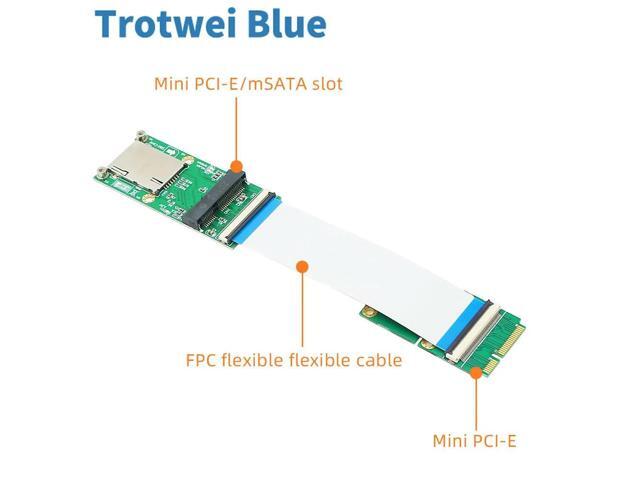 Mini PCI-E to Mini PCIE / mSATA Flexible Extender Riser Cable with SIM Card Slot Bracket for /WWAN/WLAN module for mSATA SSD