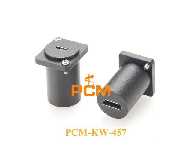 1pc USB C to HD Adapter D type panel mount Female to Female coupler 4K HD Video Audio cable Panel Mounting Electronic Connector