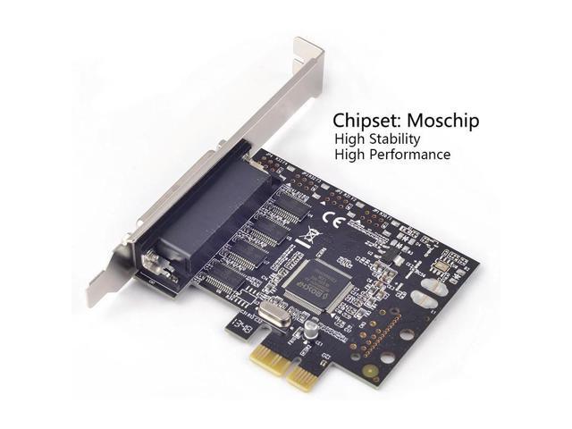 Serial DB9 RS232 PCI e Adapter 4 ports Serial DB9 RS232 to PCI e Adapter RS-232 PCIe PCI-e Converter Card MosChip with cable