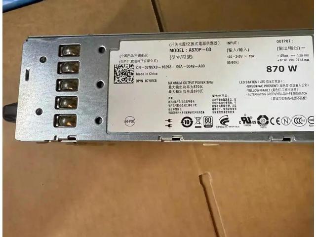 R710 T610 power supply 870W N870P-S0 07NVX8 0YFG1C YFG1C 7NVX8