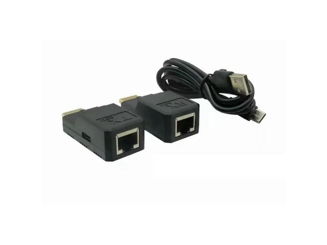 -Compatible Extender 1080P Ethernet Over Cat6 With USB Power Cable 60M RJ45 To Adapter No Signal Loss
