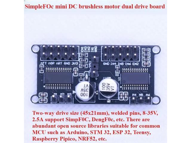 FOC Dual-Channel BLDC Brushless Motor Driver Board Controller DC8-30V For DRV8313