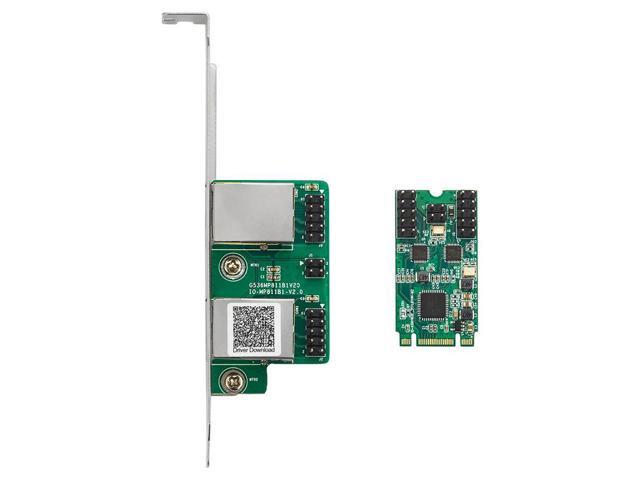 Network Card M.2 B/M Key to Dual Port RJ45 Gigabit Ethernet Adapter Lan Card 1000Mbps RealTRT8111H Chip Registered Jack 45 PC