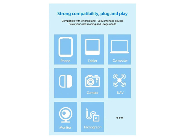 CR345 Type-C 2-In-1 Card Reader For Laptop For Simultaneous Mobile Phone SD4.0 TF Memory Card Accessory