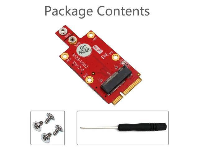 M.2 Key B to Mini PCI-e Adapter with 2 NANO SIM Card Slots NGFF M2 to Mini PCI Express PCIe for 3G 4G 5G Module