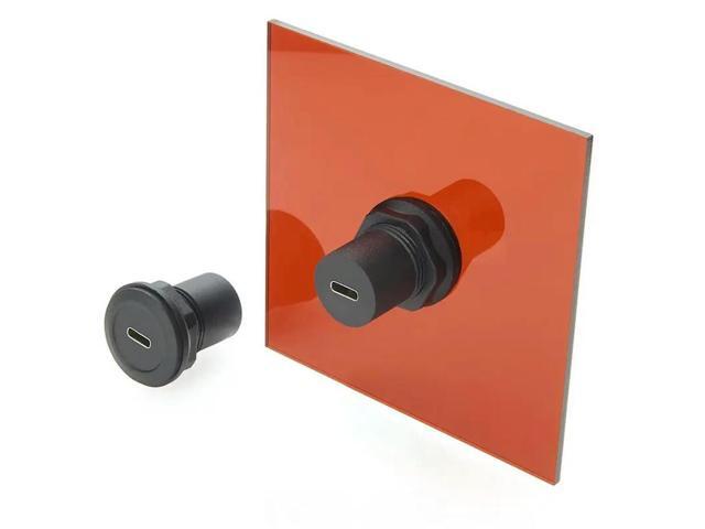 PD100W Extender Panel Panel Flush Mount Jack Socket Female To Female Charging Converter USB 3.1 Type-C Coupler 10Gbps