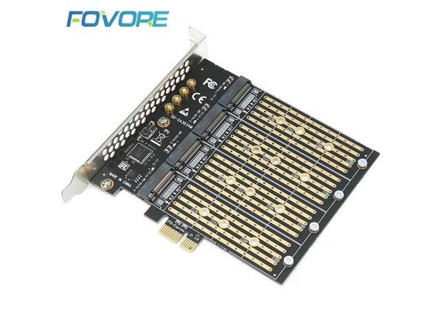 M2 Adapter 4 Port M.2 B Key NGFF SATA SSD 10 Gbps to PCIE Adapter PCI Express X1 PCI-E M.2 Expansion Card Riser For Mining