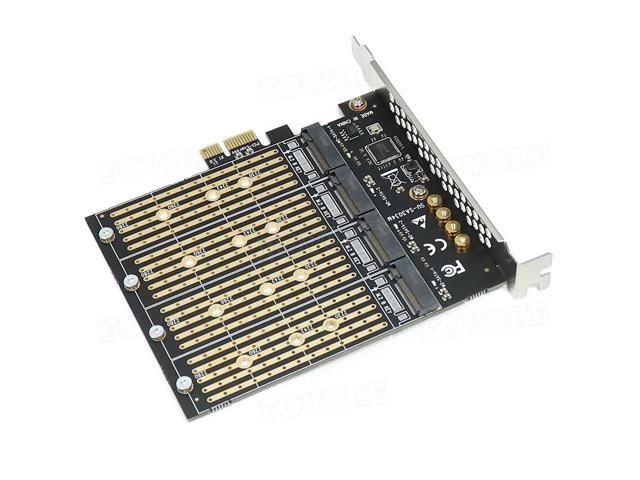 M2 Adapter 4 Port M.2 B Key NGFF SATA SSD 10 Gbps to PCIE Adapter PCI Express X1 PCI-E M.2 Expansion Card Riser For Mining