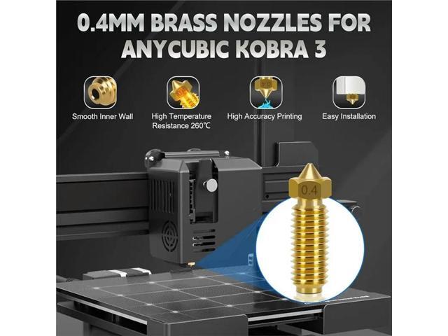 For Anycubic For Kobra 3 Hotend Kit- Hot End Set Including 8 X 0.4 Mm Brass Nozzles,For 3D Printer Models Kobr 3 Kobr 3 Com