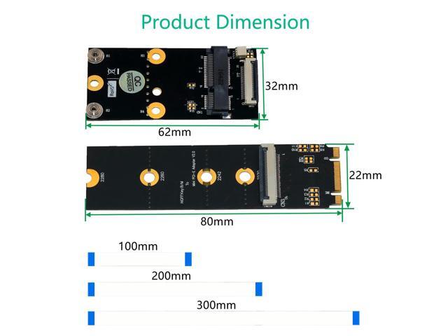 M.2 NGFF Key B+M to Mini PCI-E Bluetooth Adapter with FFC Cables for Laptop/PC Upgrade