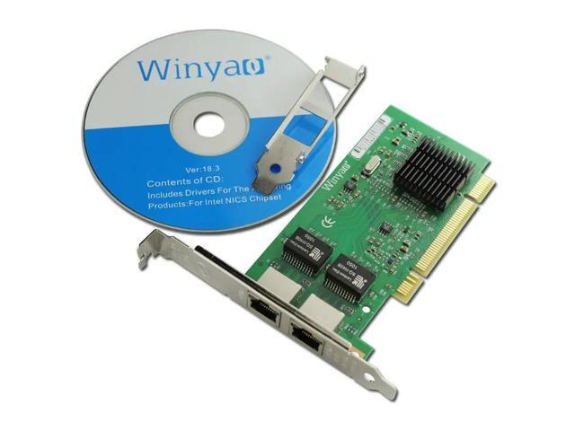 PCI Network Card Gigabit Ethernet Dual Port RJ45 Network Adapter 10/100/1000Mb Server NIC LED Network Controller 82546