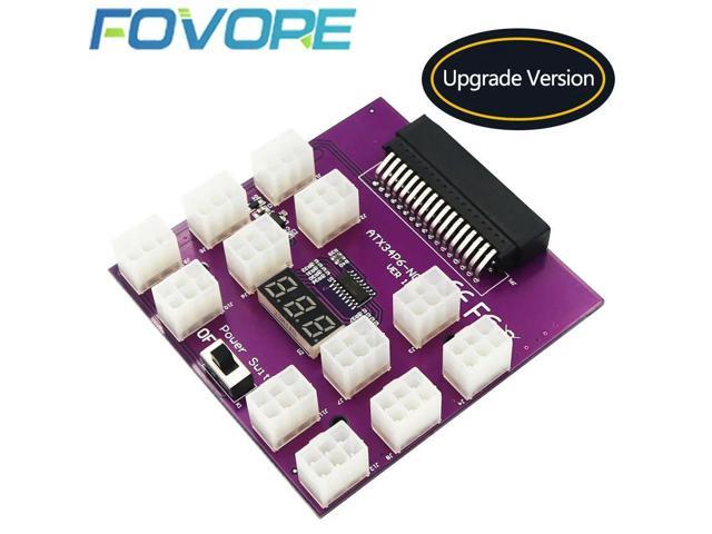 GPU PSU Power Supply Breakout Board With 12PCS ATX 6Pin Power Connector for Server Emerson 7001484 for Riser Mining Power Supply