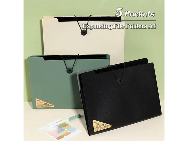 Paperwork For Home Office School 3 Pack File Organiser 5 Pockets Document Organiser Filing Folders