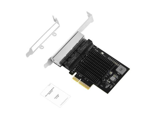 2.5G PCI Express Netowrk Card Server Quad Gigabit Ethernet Adapter 4 Ports PCIe RJ45 Lan 10/100/1000/2500Mbps Realt8125b Chip