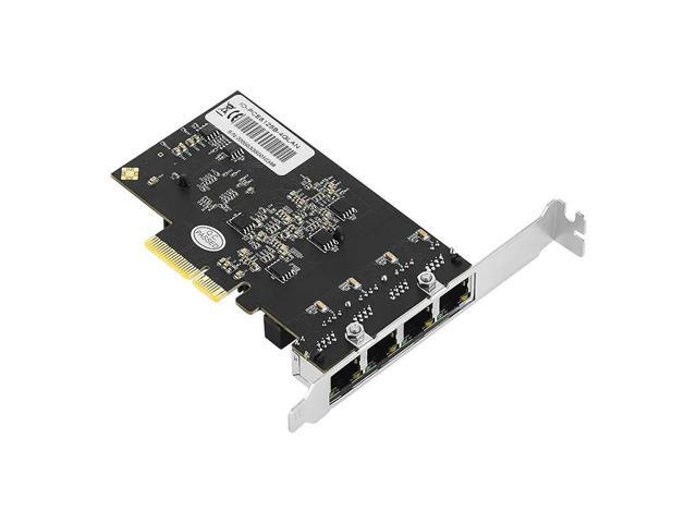 2.5G PCI Express Netowrk Card Server Quad Gigabit Ethernet Adapter 4 Ports PCIe RJ45 Lan 10/100/1000/2500Mbps Realt8125b Chip