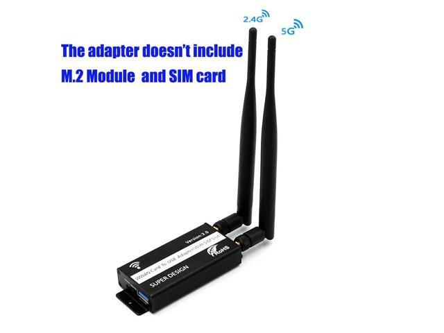 M.2 to USB 3.0 Adapter Antenna B Key NGFF Card Converter with SIM Card Slot for Micro SIM NANO SIM 3G 4G 5G Module