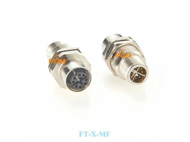 NMEA2000 M12 X code 8 Pin male to female connector panel mount waterproof IP67 M12 connector for marine navigation equipment